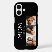 Mom Established Modern Typography Black 3 Photo Case-Mate iPhoneケース (裏面)