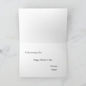 Mom Established Mother's Day Modern Script  カード (内部)