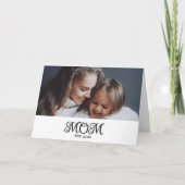Mom Established Mother's Day Modern Script  カード (正面)