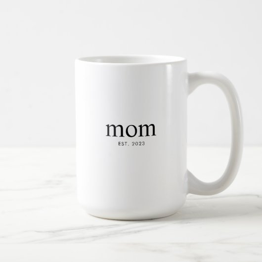 Mom Established New Mom Gift コーヒーマグカップ (右)