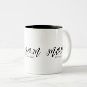 Mom Established New Mom Gift ツートーンマグカップ (正面右)