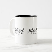 Mom Established New Mom Gift ツートーンマグカップ (正面左)