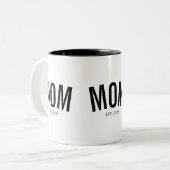 Mom Established New Mom Gift ツートーンマグカップ (正面左)