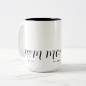 Mom Established New Mom Gift ツートーンマグカップ (正面左)