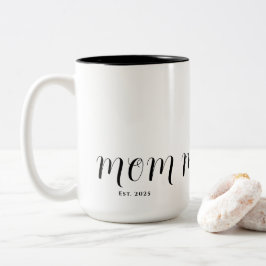 Mom Established New Mom Gift ツートーンマグカップ