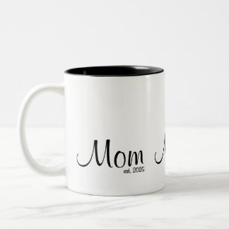 Mom Established New Mom Gift ツートーンマグカップ