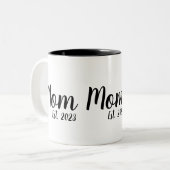 Mom Established New Mom Gift ツートーンマグカップ (正面左)