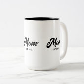 Mom Established New Mom Gift ツートーンマグカップ (正面右)