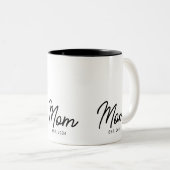 Mom Established New Mom Gift ツートーンマグカップ (正面右)