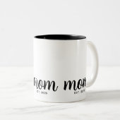 Mom Established New Mom Gift ツートーンマグカップ (正面右)
