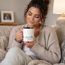 Mom Established New Mom Gift ツートーンマグカップ