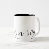 Mom Established New Mom Gift ツートーンマグカップ (正面右)