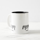 Mom Established New Mom Gift ツートーンマグカップ (正面左)