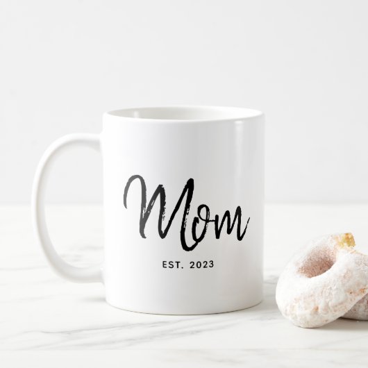 Mom Established New Mom Gift Coffee Mug コーヒーマグカップ (ドーナツ)