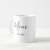 Mom Established New Mom Gift Minimalist コーヒーマグカップ (正面左)