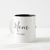 Mom Established New Mom Gift Minimalist ツートーンマグカップ (正面左)
