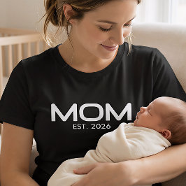 Mom Established New Mom Gift T-Shirt Tシャツ