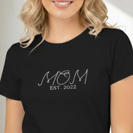 Mom Established New Mom Gift T-Shirt Tシャツ