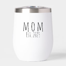 Mom Established New Mom Gift Thermal Wine