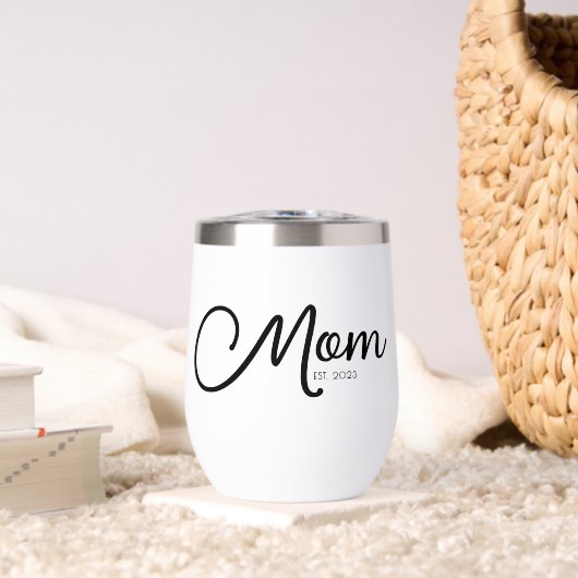 Mom Established New Mom Gift Thermal Wine Tumbler (リビング (回転後))