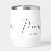 Mom Established New Mom Gift Thermal Wine Tumbler (背面)