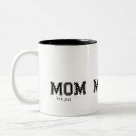 Mom Established New Mom Gift Two-Tone Coffee ツートーンマグカップ