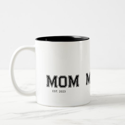 Mom Established New Mom Gift Two-Tone Coffee ツートーンマグカップ (左)