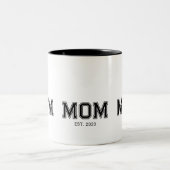 Mom Established New Mom Gift Two-Tone Coffee ツートーンマグカップ (中央)