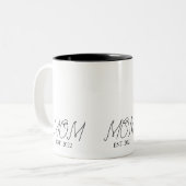 Mom Established New Mom Gift Two-Tone Coffee Mug ツートーンマグカップ (正面左)