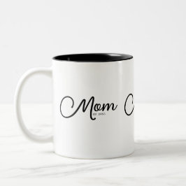 Mom Established New Mom Gift Two-Tone Coffee Mug ツートーンマグカップ