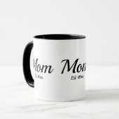 Mom Established New Mom Gift Two-Tone Coffee Mug マグカップ (正面左)
