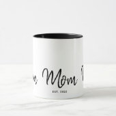 Mom Established New Mom Gift Two-Tone Coffee Mug マグカップ (中央)
