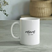 Mom Established New Mom Script Gift コーヒーマグカップ