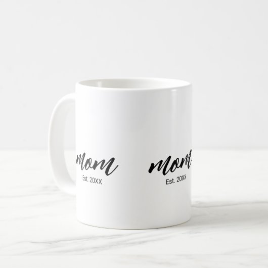 Mom Established New Mom Script Gift コーヒーマグカップ (正面左)