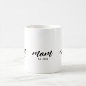 Mom Established New Mom Script Gift コーヒーマグカップ (中央)