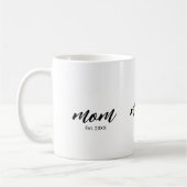 Mom Established New Mom Script Gift コーヒーマグカップ (左)