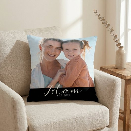 Mom Established Photo Gift クッション
