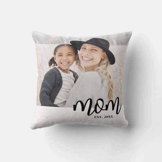 Mom Established Photo Gift クッション (裏面)