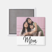 Mom Established Photo Gift マグネット (正面/裏面)