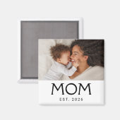 Mom Established Photo Gift マグネット (正面/裏面)