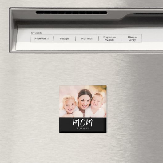 Mom Established Photo Gift マグネット (インサイチュ (食洗機))
