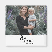 Mom Established Photo Gift マグネット (正面)