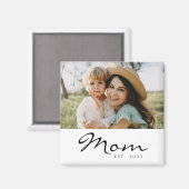 Mom Established Photo Gift マグネット (正面/裏面)