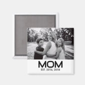 Mom Established Photo Gift  マグネット (正面/裏面)