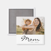 Mom Established Photo Gift マグネット (正面/裏面)