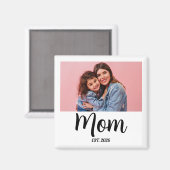 Mom Established Photo Gift マグネット (正面/裏面)