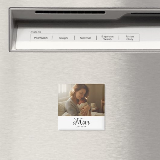 Mom Established Photo Gift マグネット (インサイチュ (食洗機))