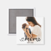 Mom Established Photo Gift マグネット (正面/裏面)
