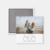 Mom Established Photo Gift マグネット (正面/裏面)