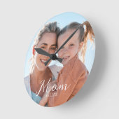 Mom Established Photo Gift ラウンド壁時計 (傾斜)